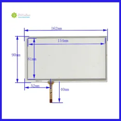 Tela de vidro touch screen 7 polegadas para lcd 4 personalizadas é compatível com sensor de vidro 162mm * 90mm frete grátis 162*90 para carro gps