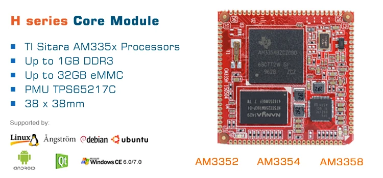 TI AM3352Nand core module AM335x developboard AM3358 BeagleboneBlack AM3354 embedded linux computer POS cash register IoTgateway