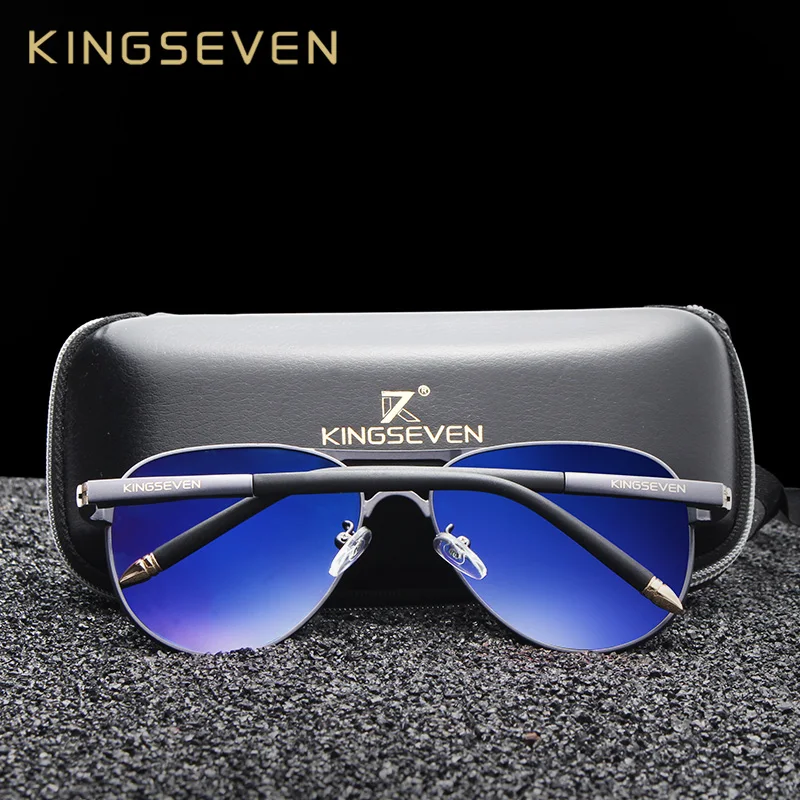 KINGSEVEN Polarized Sunglasses Men Brand Lens Reflective Coating Driving Sunglasses Vintage Male Eyewear N7503