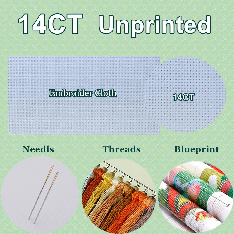 เย็บปักถักร้อยนับชุดปักครอสติเย็บปักถักร้อย-หัตถกรรม14 ct DMCสีศิลปะDIYตกแต่งที่ทำด้วยมือ-กวางCreek