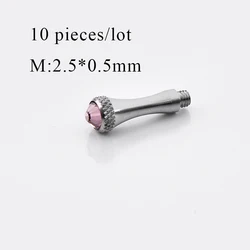 10 pieces/lot Hair Scissor Parts Removable Finger Rest Scissors Tang Rhinestone Tail Nail Clavo De Cola M:2.5*0.5mm