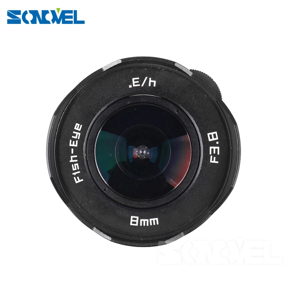 8mm F3.8 Fish-eye CCTV Lens Manual Wide Angle Fisheye Lens Focal length Fish eye Lens Suit For Sony E Mount A7R A7S A6300 A6500