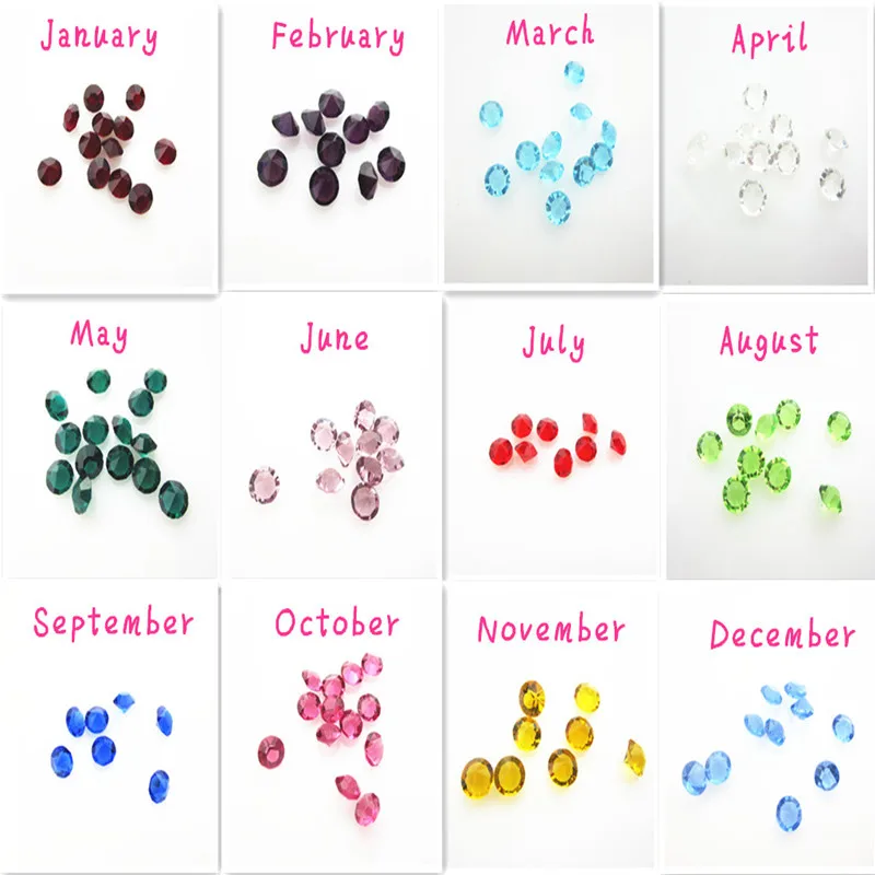 120Pcs Crystal 4mm Birthstone Charms Living Glass Memory Floating Lockets Necklace DIY Jewelry