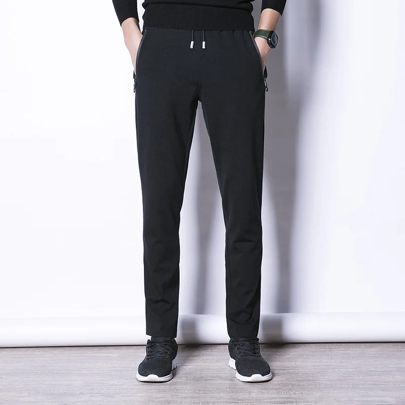 MRMT 2024 Brand New Spring and Autumn Men's Trousers Leisure Cotton Pure Color Pants for Male Pocket Zipper Stretch Trouser