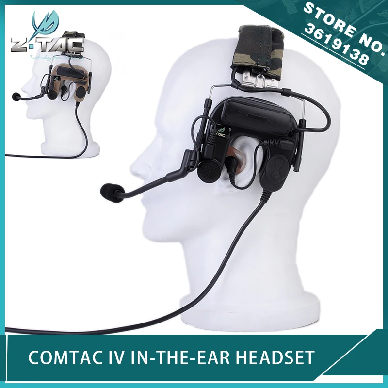 

Z-tactical Airsoft zSordin Tactical Comtac IV IN-THE-EAR Headsets Noise Canceling Headphones Military Softair Radio Earphone