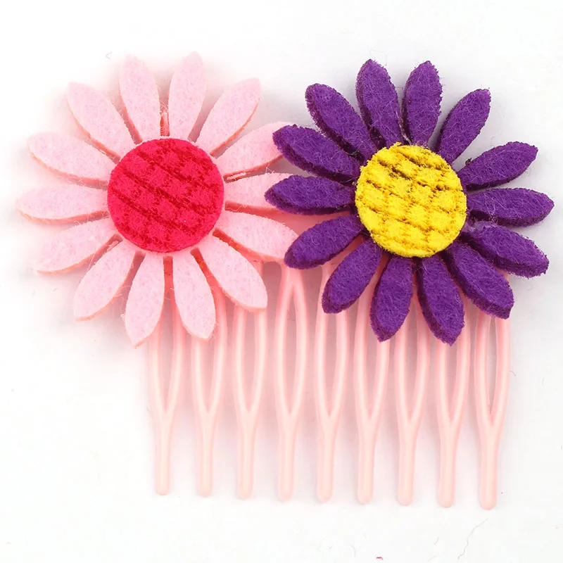 10pcs 39mm Non-Woven Fabric Mixed Color Sunflower Felt Fabric Patch DIY Cloth Appliques/Craft Wedding Patches