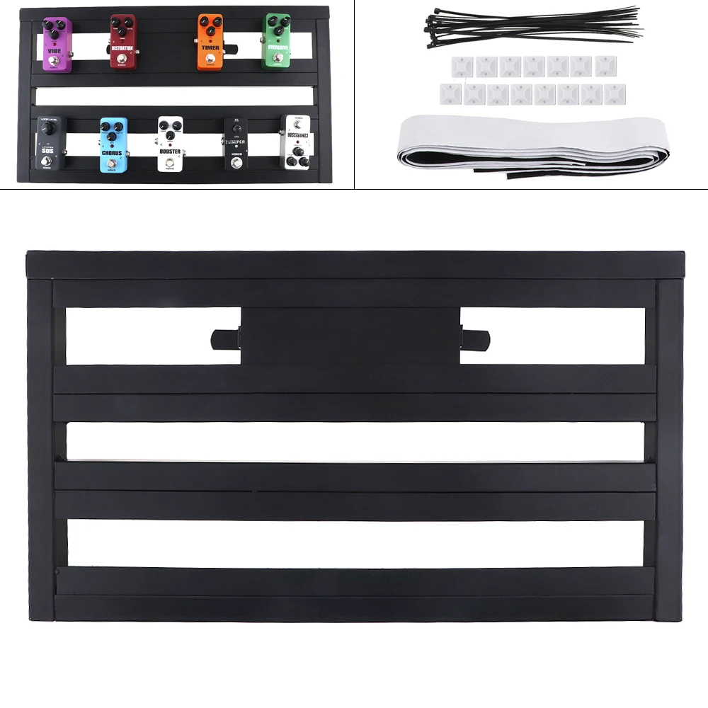 

37 x 27cm / 56 x 32cm Guitar Pedal Board Setup Bigger Style DIY Guitar Effect Pedalboard with Installation Accessories