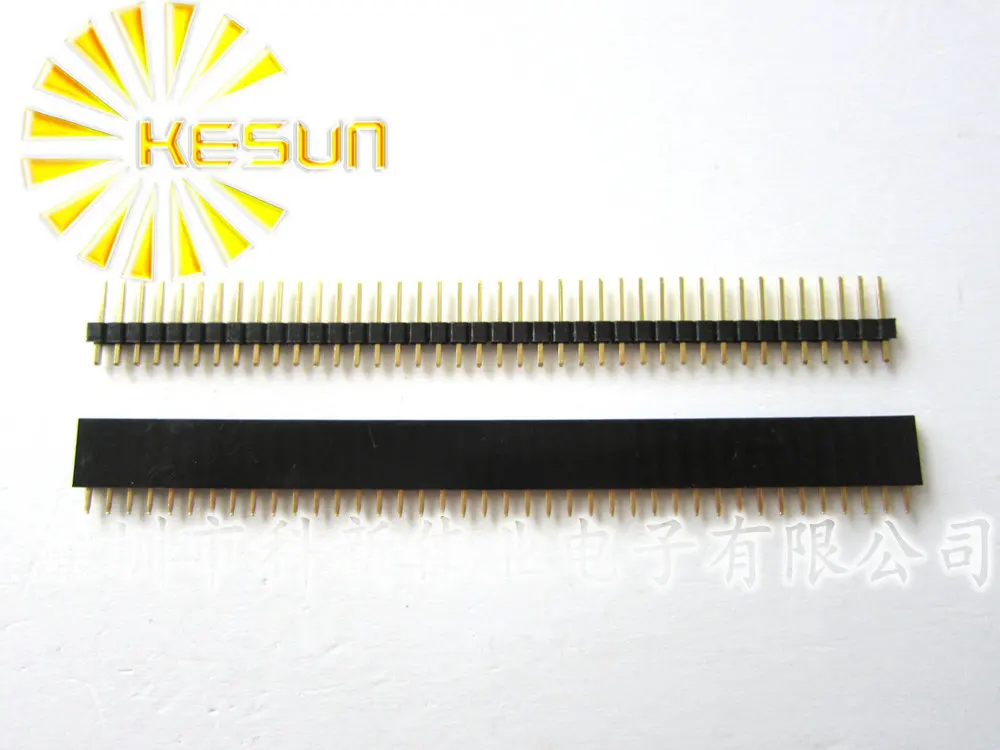 

FREE SHIPPING 20PCS 2.54mm 1X40 40Pin Gold-plated Single Row Straight Male & Female Pin Header ROHS Good quality