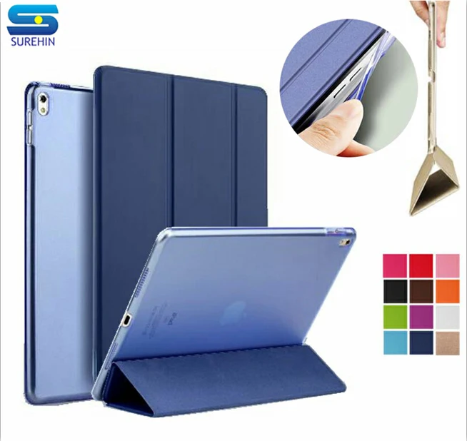 SUREHIN slim TPU silicone soft edge cover for apple iPad mini 3 2 1 case Leather sleeve kids skin transparent smart cover case