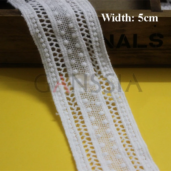 1yard Width:5cm Cute Dot Design Cotton Lace for Garment Sewing Lace Trims Trimmings Embroidery Lace(ss-6615)