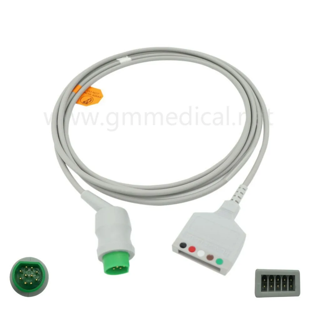 

Use with Siemens Leadwire Patient Monitor ECG Cable 3-Lead Trunk Cable 5-Lead 10Pin IEC .