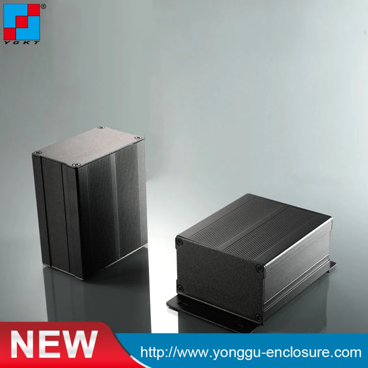 

YGS-004 76*46-90/100/110mm(W*H*D) gold sandblast Customized Aluminium Extrusion Enclosure aluminum enclosure box