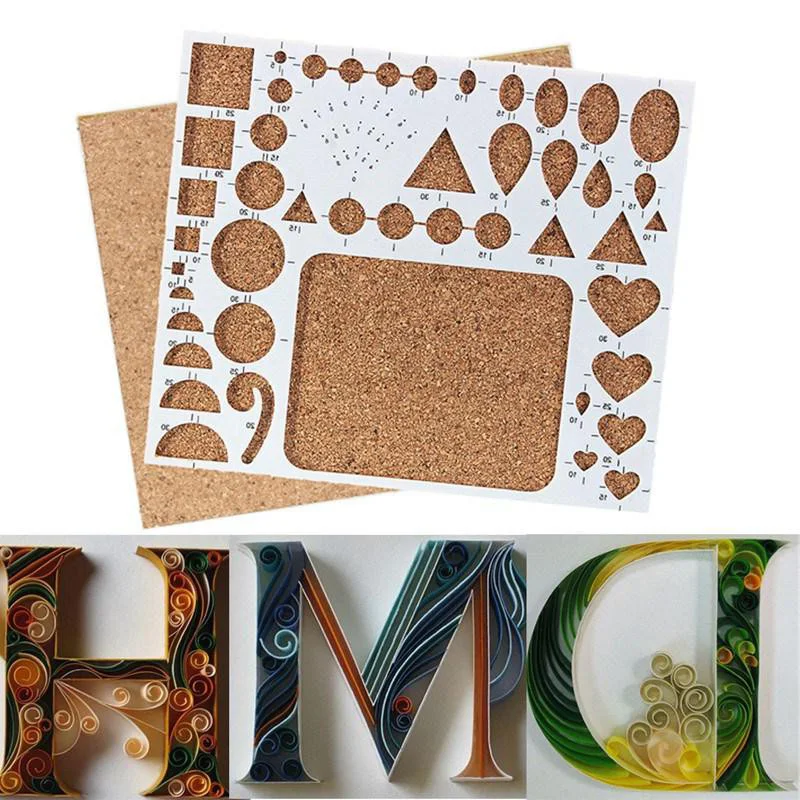 Template Mold Board DIY Paper Quilling Tools Set Tweezer Pins Slotted Tool Kit Hamdmade Artwork Card Paper Crafts Tool