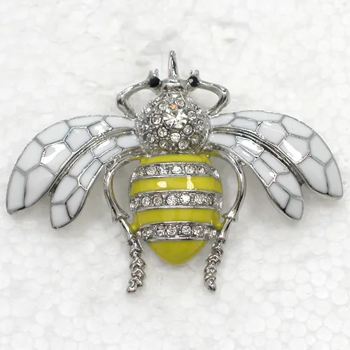 

60pcs/lot Mixed Color (Can Notes Color) Wholesale Fashion brooch Rhinestone Enamel Bee Pin brooches Accessories C101178