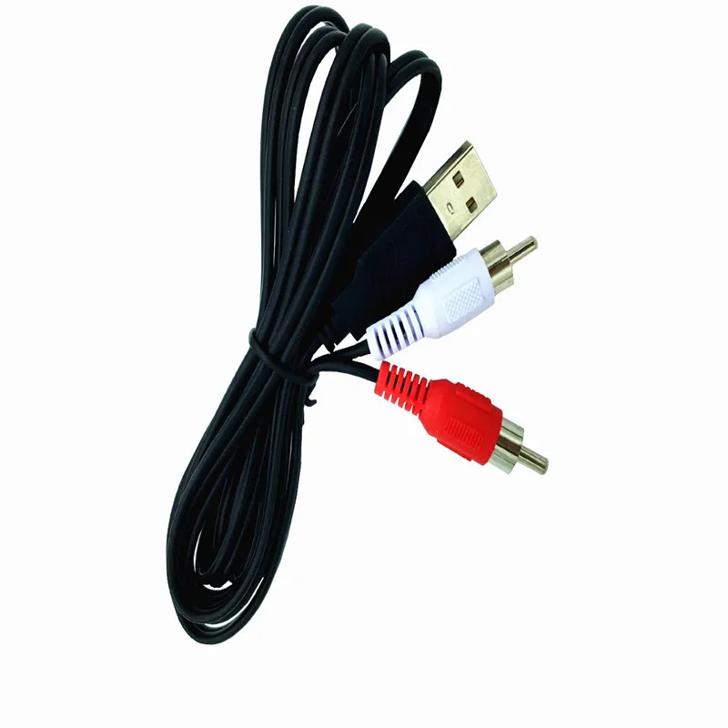 USB to two Lotus AV Cable USB To 3RCA Audio and Video Cable Set-top Box TV Cable 1.5 meters