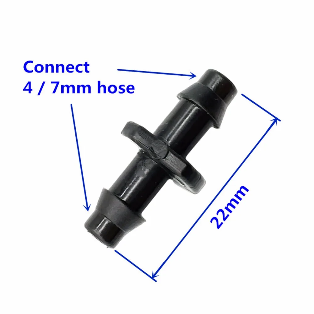 40 Pcs Water Connector Agricultural Irrigation Garden Lawn 1/4 \' Water Hose Connector Drip Irrigation System Connect 4/7mm Hose