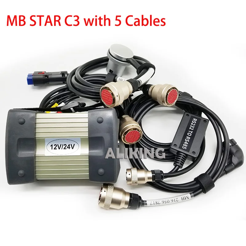 2022 Best Quality MB star diagnosis Mb Star C3 Red port obd2 Diagnostic Tool MB C3 With Software 2022.09 SSD plus Aluminum Case