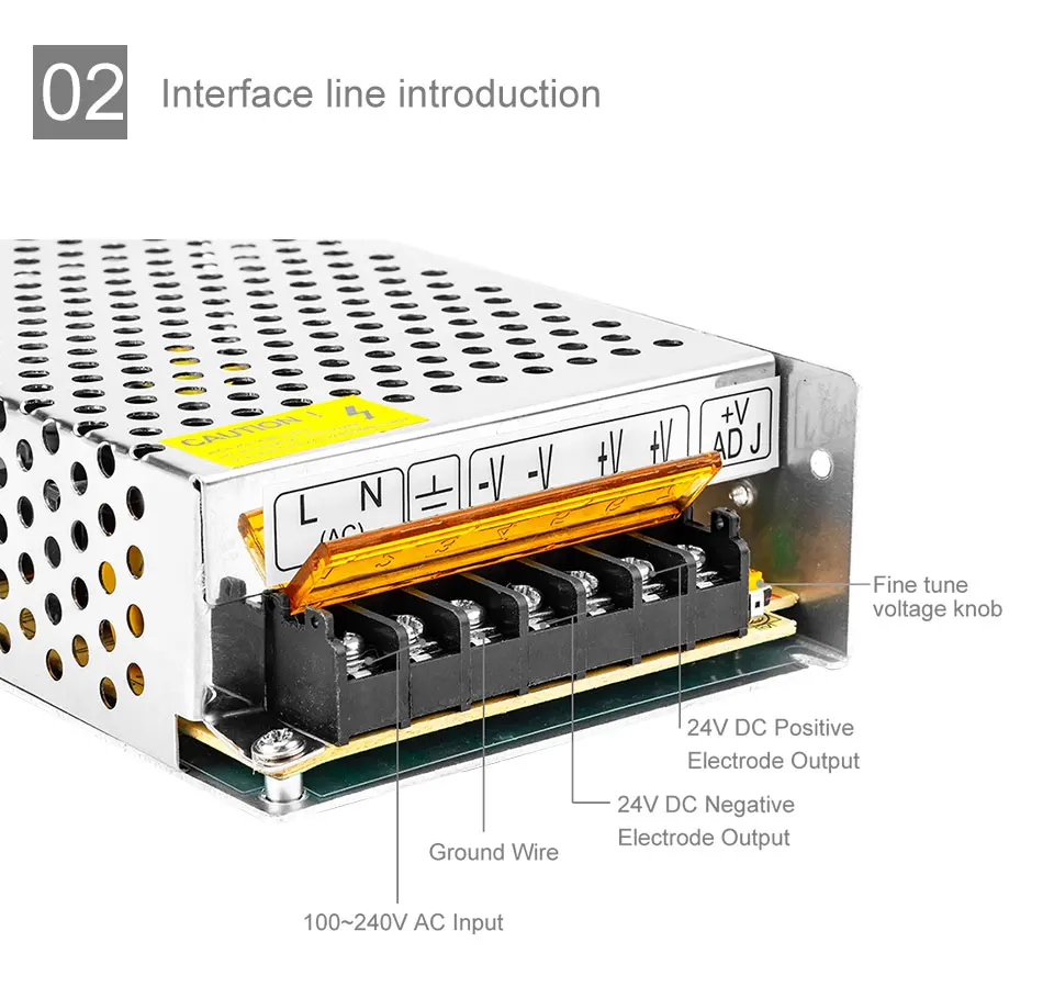 100W Switching Power Supply 5V 20A - AC To DC Converter For LED Strips, CCTV, Computer Projects