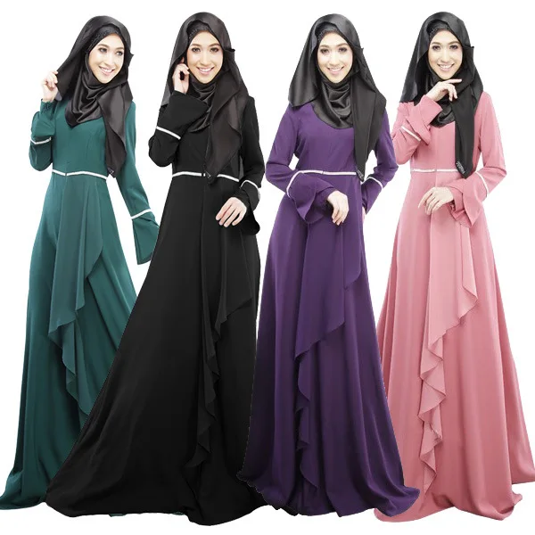 

Islamic Muslim Dresses Women Arab Ladies Caftan Kaftan Malaysia Abayas Dubai Turkish Ladies Clothing Women Muslim Dresses