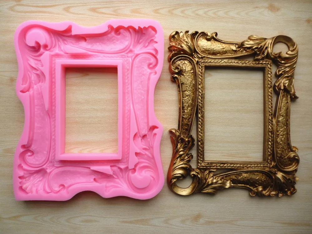 Retro Photo Frame Silicone Molds Garland Frame Cake Decoration Tools Silicone Soap Mold Silicone Cake Mold