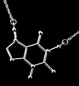 N371 Fashion jewelry Biology Jewelry Science Themed Jewelry Design DNA Molecule Chain big Pendant Necklace