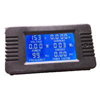 Peacefair Single Phase 6in1 10A AC Volt Ampermeter Digital Voltmeter Watt Energy Power Factor Frequency Meter High Precision