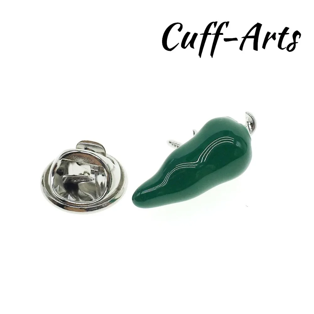 Cuffarts Brooch For Green Chilli Pepper Lapel Pin 2018 Women Accessories Jewelry Brooch Pepper Pin Enamel Broche Men P10068