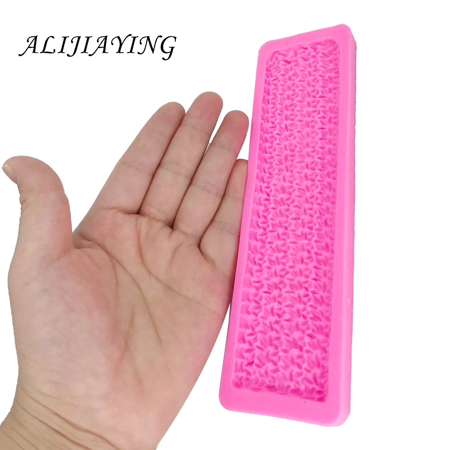 Strip shape DIY wool texture silicone mold Cake border fondant decorating tool polymer clay resin mould D1394