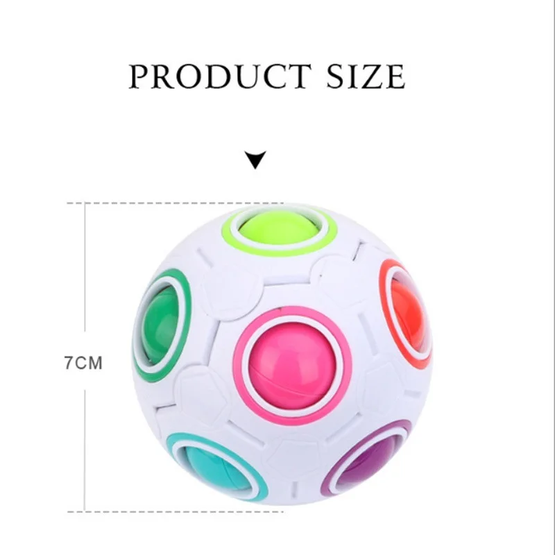 Antistress Cube Rainbow Ball Puzzles Football Magic Cube Educational Learning Toys For Children Adult Kids Stress Reliever Toys