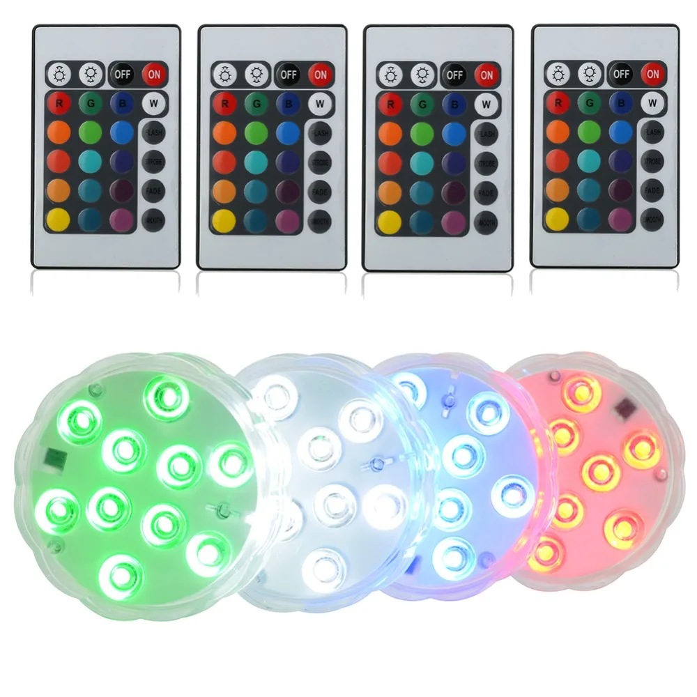 1Pc Rgb Led Tea Light Submersible Waterdichte Led Verlichting Remote Controlled Wedding Party Xmas Halloween Event Decor Led Verlichting