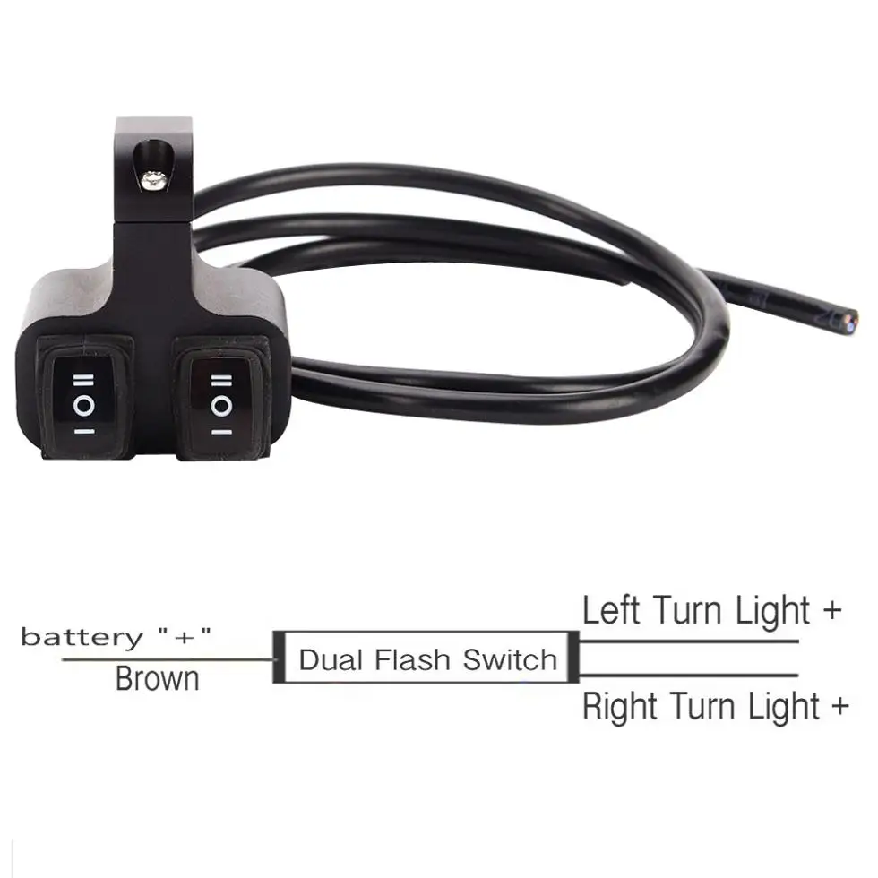Universal Waterproof 12V Handlebar Three-Way Switch Button Spotlight Switch Multifunction for Motorcycle image 5