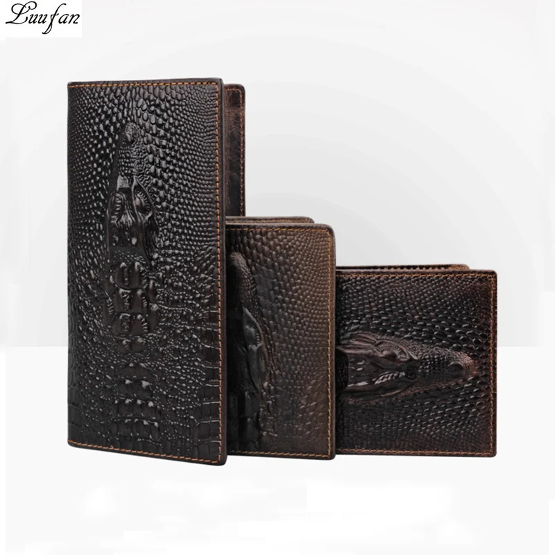 Vintage Dragon genuine Leather men Wallet cowhide long bifold snap Tiger wallet with phone coin pocket men short clutch purse