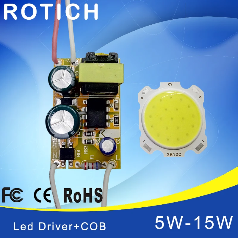 

5W 7W 10W 12W 15W COB LED +driver power supply built-in constant current Lighting 85-265V Output 300mA Transformer