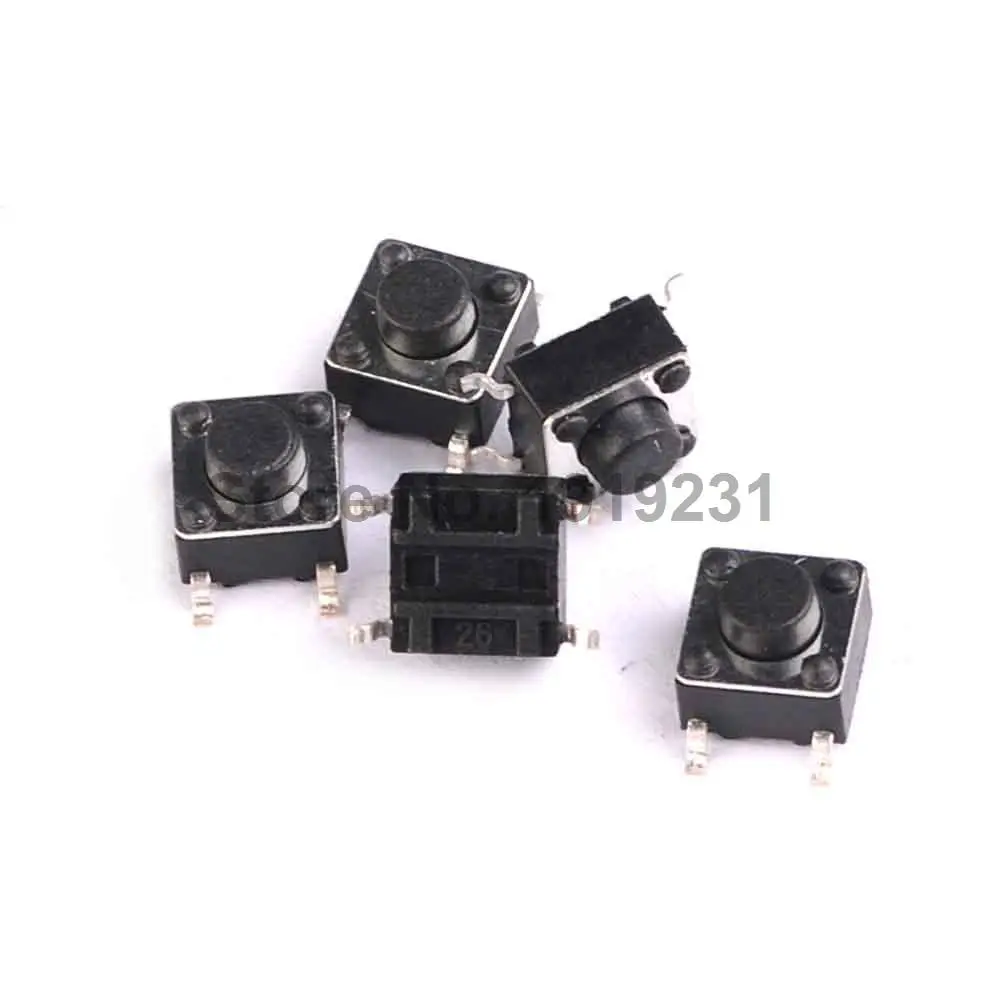 100PCS SMD Tactile Push Button Switch 6X6X5mm Micro Switch 6*6*5mm