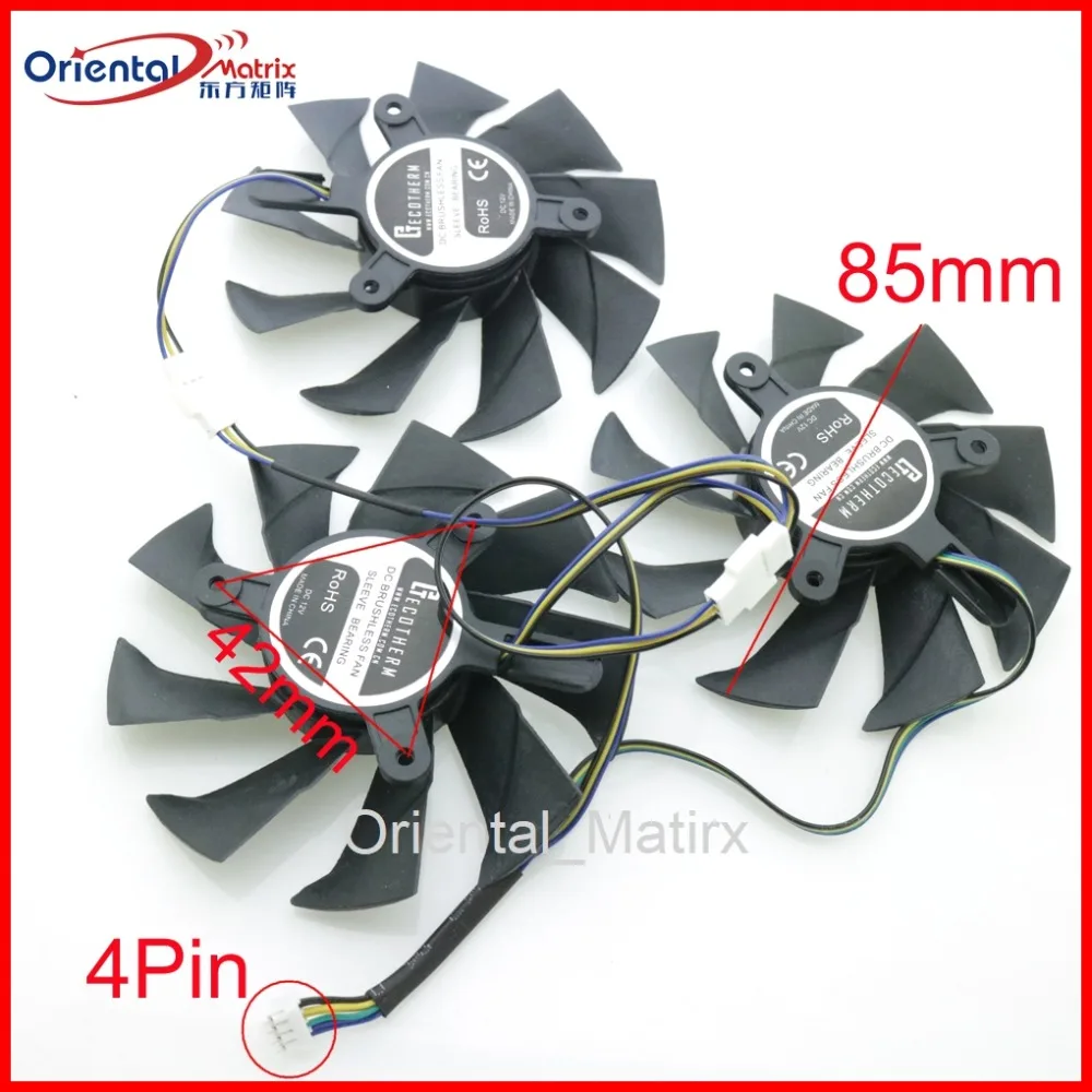 3pcs/lot 12V 85mm 4Pin GPU Fan For ZOTAC GTX1070-8GD5 RTX2070 TRX2080-8GD6 RTX2080Ti Graphics Card Cooling Fan