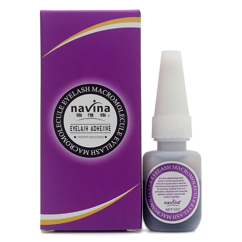 1 Piece Navina 10G Eyelash Glue Professional Makeup False Eye Lashes Extension Macromolecule Adhesive Glue Beauty Tool