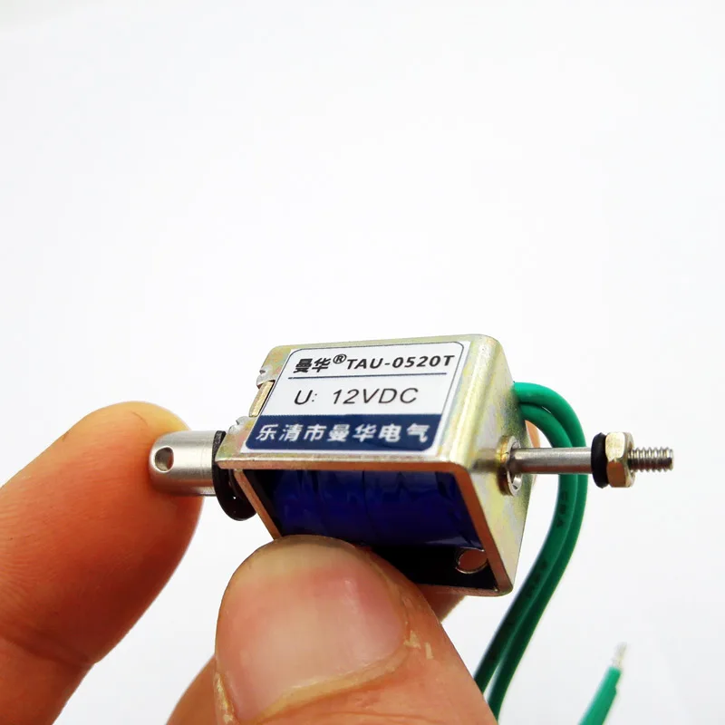 TAU-0520 DC 12V 24V push&pull type electromagnet travel distance 10mm Frame Solenoid Coil electric magnet