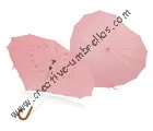 Free shipping by sea,16k Heart Shaped umbrellas,straight metal umbrellas.nickel plated shaft and fiberglass ribs,manual,OEM