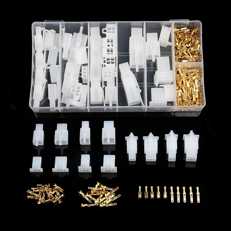 200 個 2.8 ミリメートル 2/3/4/6/ピン自動車用 2.8 電線コネクタ男性女性ケーブル端子プラグキットバイク電動自転車車