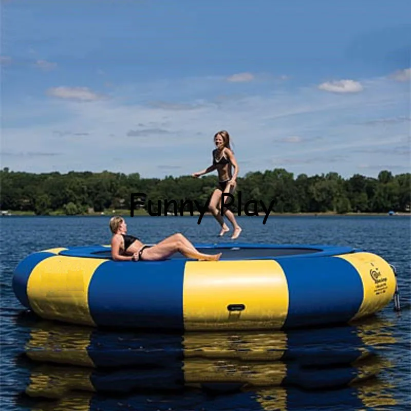 

inflatable water platform floating water park sea jumping bed inflatable trampoline lake water game Trampoline Water Bouncer