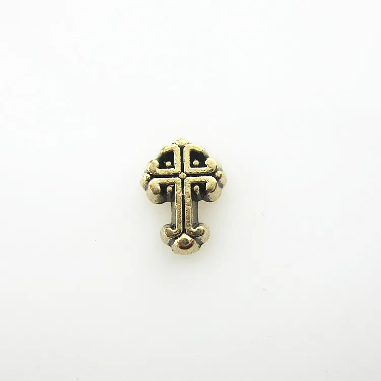 50pcs/lot Antique Gold Cross Floating Charms Living Glass Memory Lockets Floating Charm DIY Jewelry