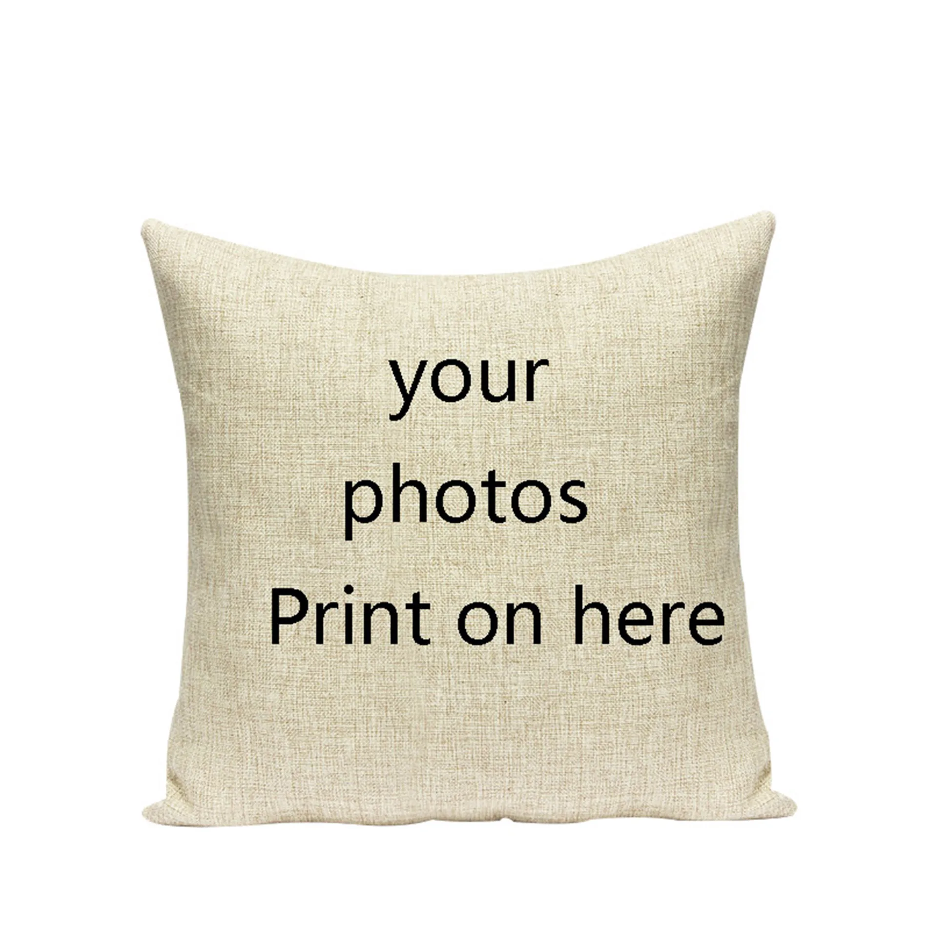 Customized Cushion Cover Design Decorative Pillows Print  Pet Wedding Personal Life Photos Gift Linen Square Printing Almofadas