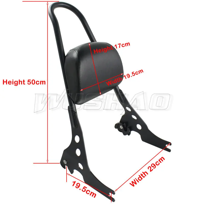 Detachable Sissy Bar For Harley Sportster Low XL 883 883R 883L XL883 1200 XL1200 Nightster Custom Passenger Backrest Cushion Pad image 5