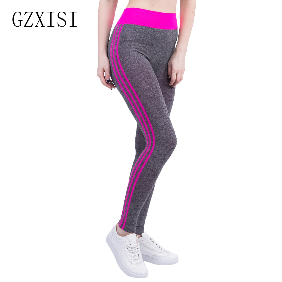 Mallas elásticas de cintura alta para mujer, Leggings deportivos de retales, de entrenamiento, Fitness