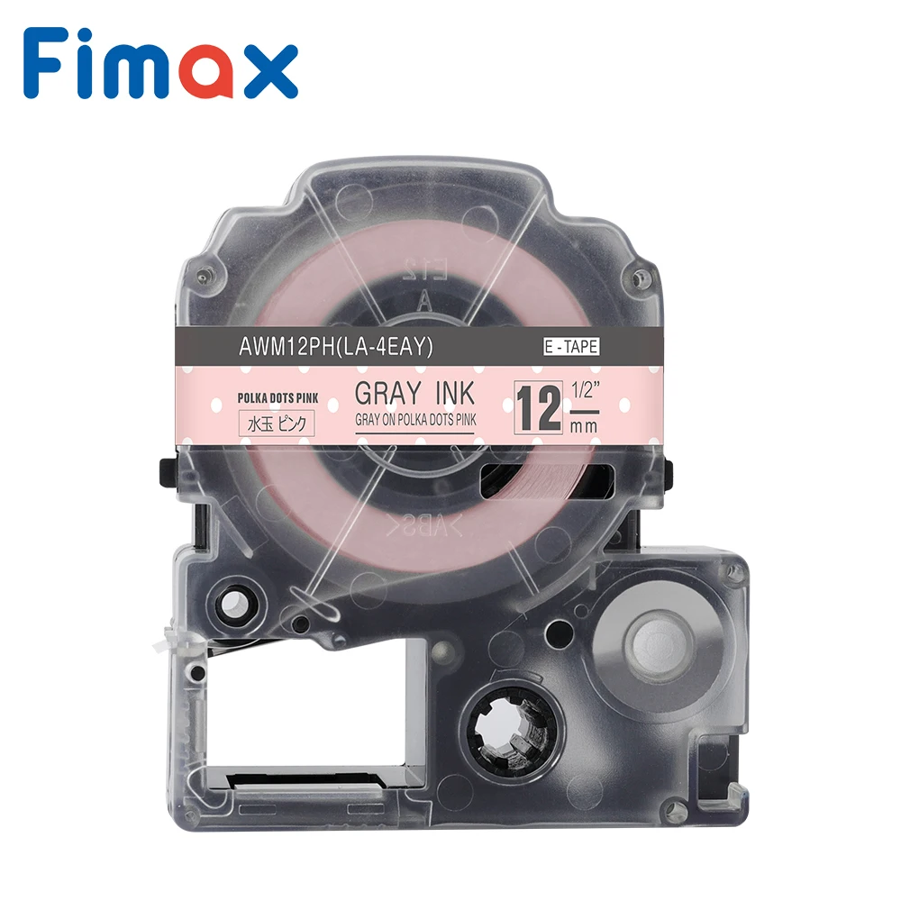 Fimax Pattern Tape SS12KW LC-4WBN 12mm Black on White ST9K 9mm SD12K LK-4BWV SC18Y Label Tapes Compatible for Epson and King Jim