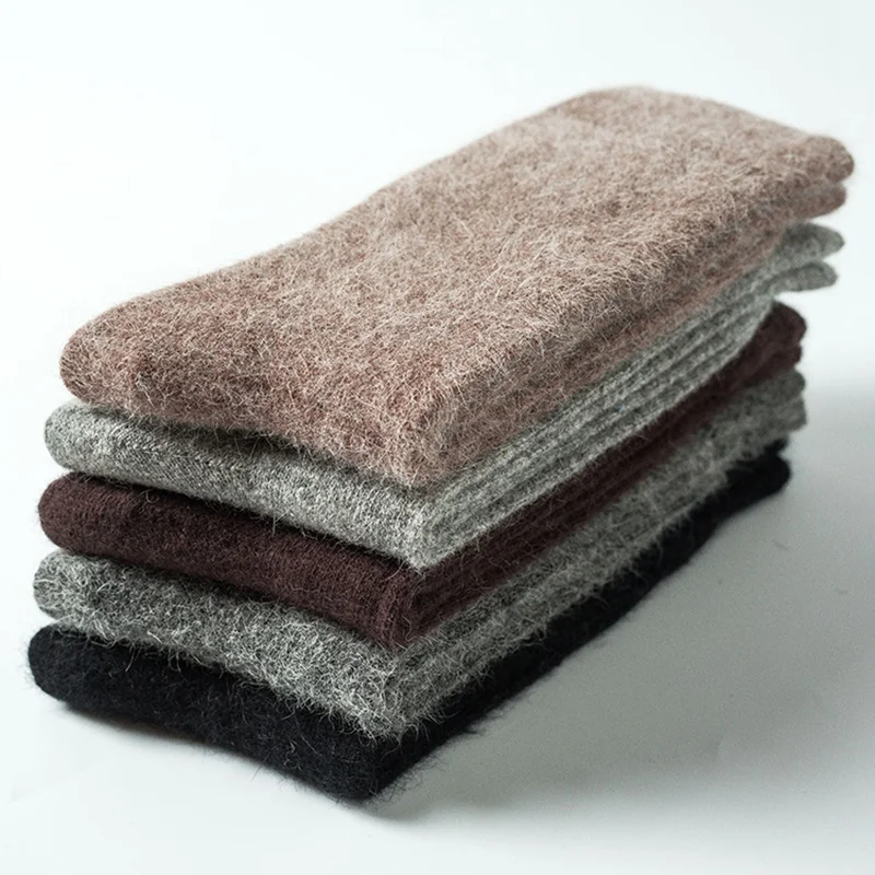 1 Đôi Cổ Điển Nam Cashmere Tất Mùa Thu Giữ Ấm Mùa Đông Nguyên Chất Tất Thoải Mái Thủy Thủ Đoàn Cho Công Sở Vớ Dài KYY8213