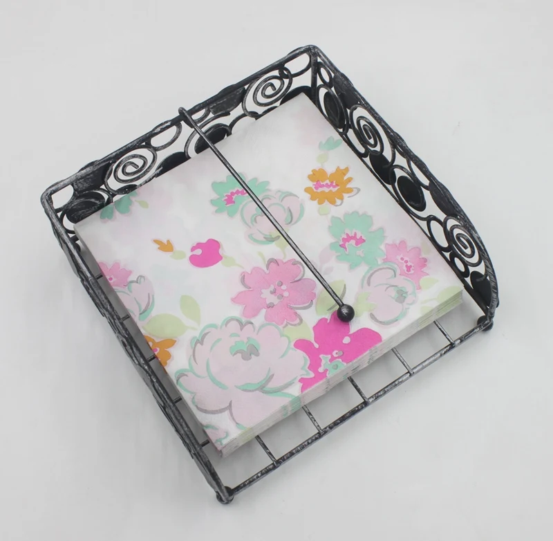 [RainLoong] 2-Ply Pink Printed Feature Floral Paper Napkin Event & Party Decoration Tissue Decoupage Servilleta 1 pack