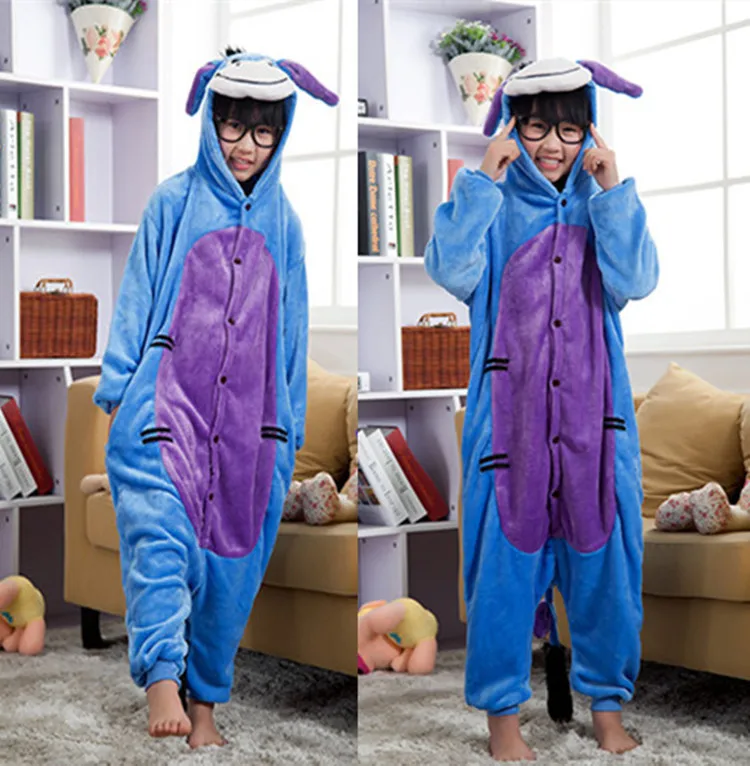 Donkey Children's Cartoon Kigurumi Cosplay Costume Kids Onesies Pajamas Clothing For Halloween Carnival New Year Party