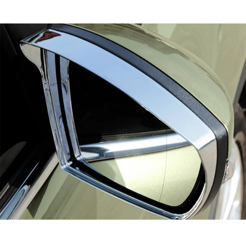 Chrome ABS Car Rearview Mirror Rain Eyebrow Cover Trim Stickers For Ford Escape Kuga 2013-2018 Car Styling Accessories
