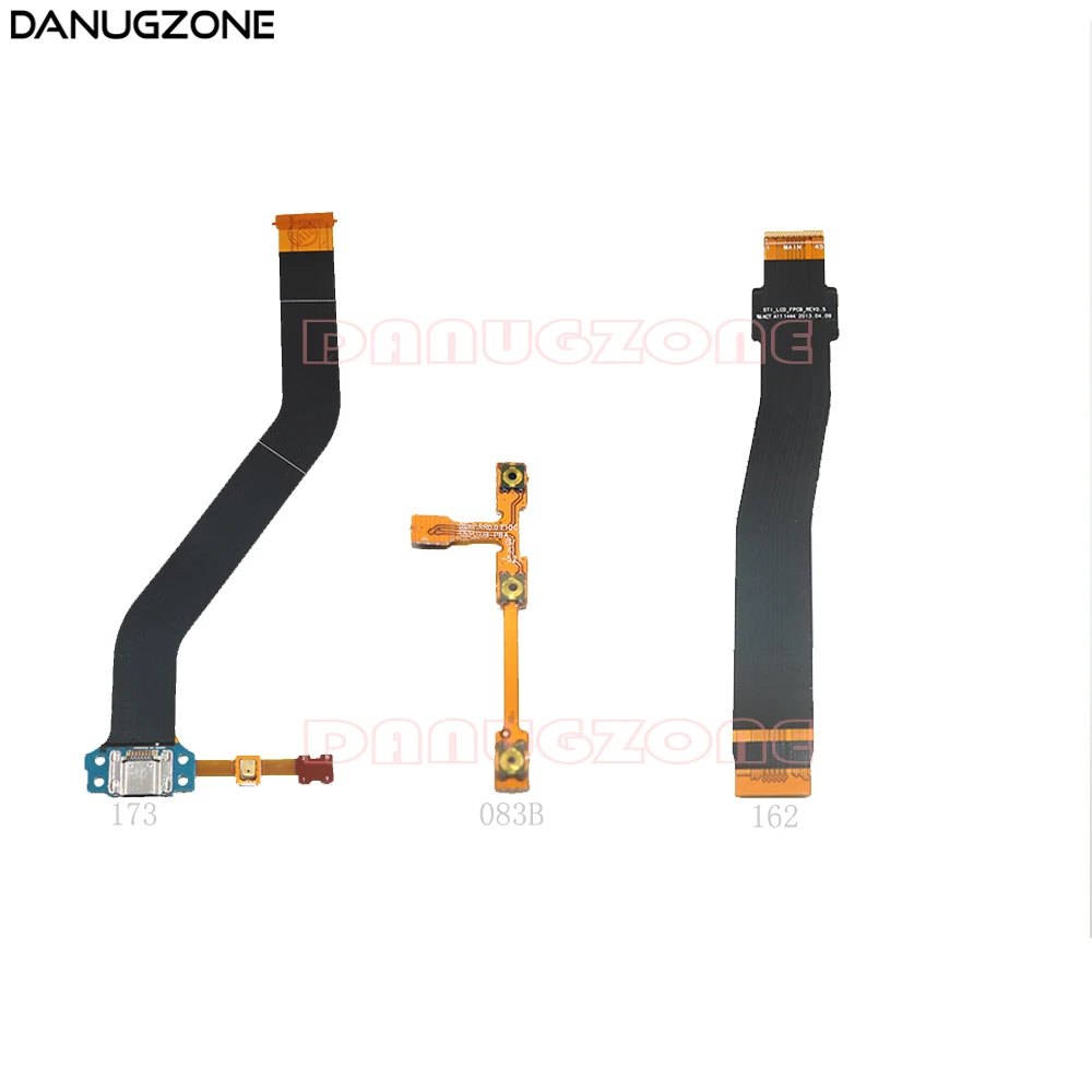 

USB Charging Port Connector Charge Socket Power Volume Button LCD Display Flex Cable For Samsung Galaxy T530 SM-T530 T531 T535